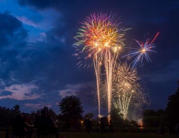 fireworks in night sky