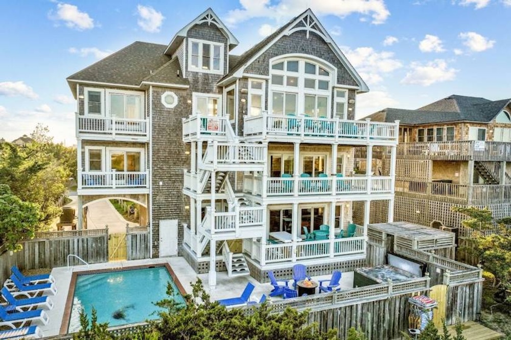 Exterior of vacation rental in the outer banks